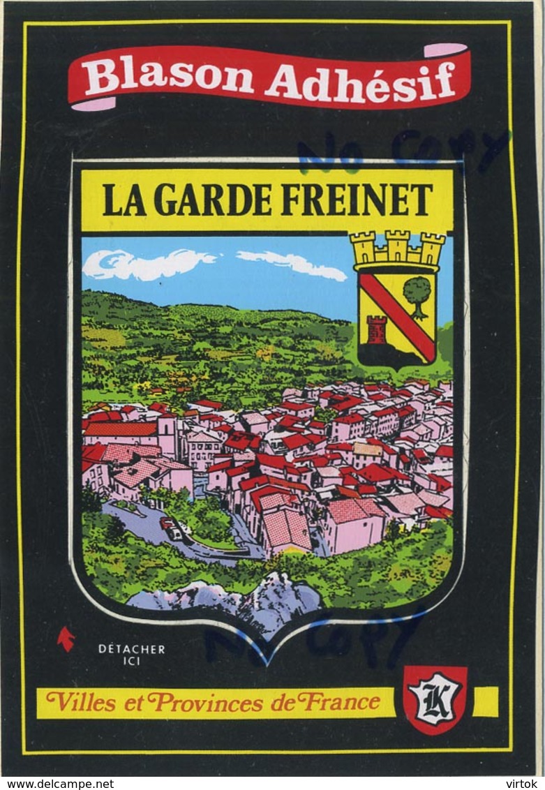 FRANCE :  La garde Freinet      ( card  stickers  15 x 10.5  cm )