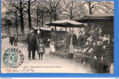 69 - Rhône - Lyon - 2 - Place Bellecour - Marche aux Fleurs (N8694)