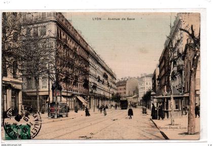 Lyon -  3 Eme - Avenue de Saxe  - Tramway - Carte Toilée    -  CPA ° Rn