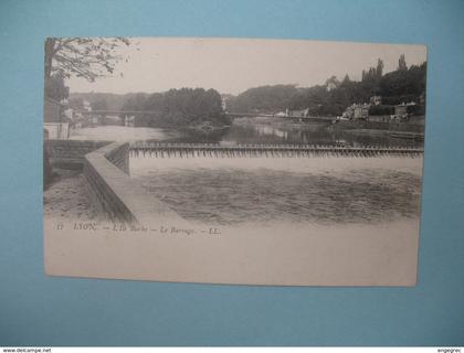 Carte Lyon - L'Ile Barbe - Le Barrage