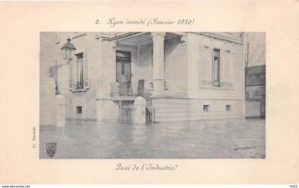 Lyon 9 quai de l'industrie Lyon inondé 2 inondations crue 1910