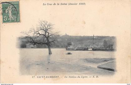 Lyon 9 Saint Rambert crue inondations 1910 station du lycée