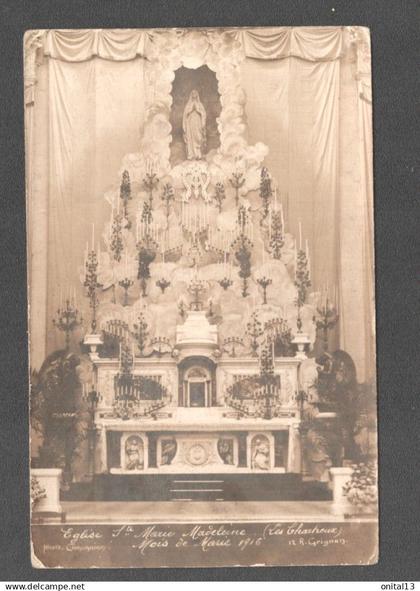 CARTE PHOTO MARSEILLE LES CHARTREUX INTERIEUR EGLISE SAINTE MARIE MADELEINE     F779