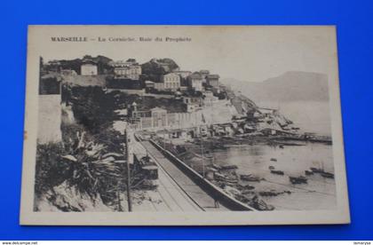 La CORNICHE MARSEILLE CPA- baie du prophète Carte Postale [13] Bouches-du-Rhône-neuve non écrite