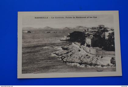 La CORNICHE MARSEILLE CPA-pointe de Maldormé et les îles Carte Postale [13] Bouches-du-Rhône-neuve non écrite