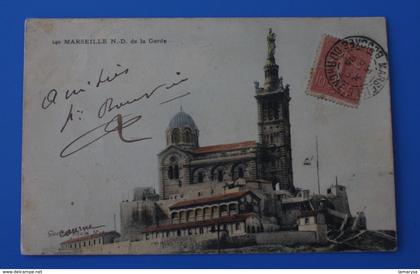 1904 Notre-Dame de la Garde, Marseille ascenseur--CPA-Carte Postale [13] Bouches-du-Rhône-:religieux