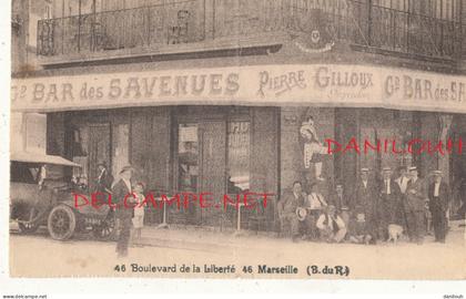 13 // MARSEILLE    bar des 5 AVENUES / 46 bd de la liberté / Pierre Gilloux propriétaire **