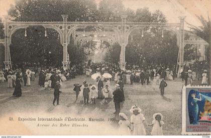 France (13 Marseille) - 1908 - Exposition Internationale d'Electricité - Avenue des Robes Blanches