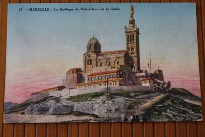 1908 CPA NOTRE DAME DE LA GARDE & ASCENSEUR MARSEILLE