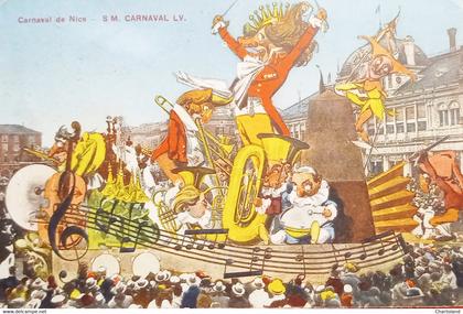 Cartolina - Carnaval de Nice - S. M. Carnaval L V. - 1933