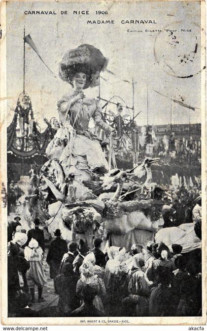 CPA Carnaval de NICE 1906 - Madame Carnaval (203578)