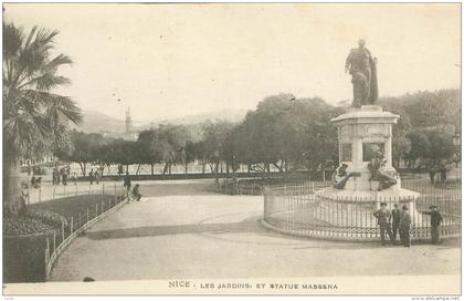 06 - NICE - Les Jardins et Statue Massena