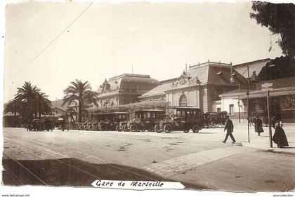 CPA PHOTO LEGENDEE . GARE DE NICE