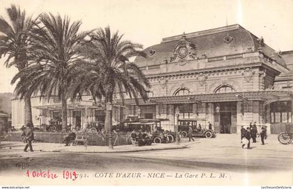 FRANCE - Nice - La Gare - P.L.M - Carte postale ancienne