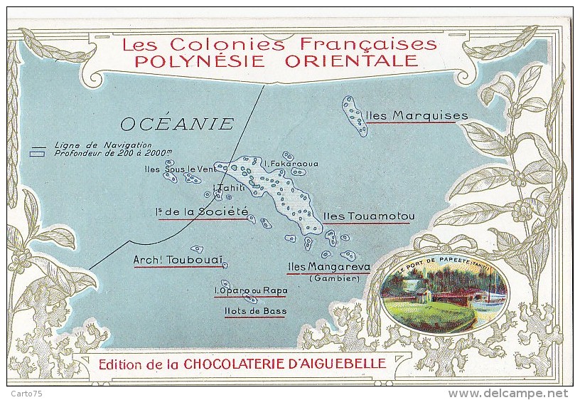 France - Polynésie - Carte Publicité - Géographie Polynésie