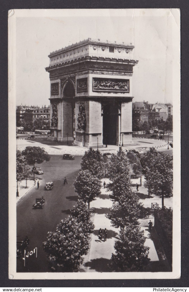 FRANCE, Postcard RPPC, Paris, Arc de Triomphe