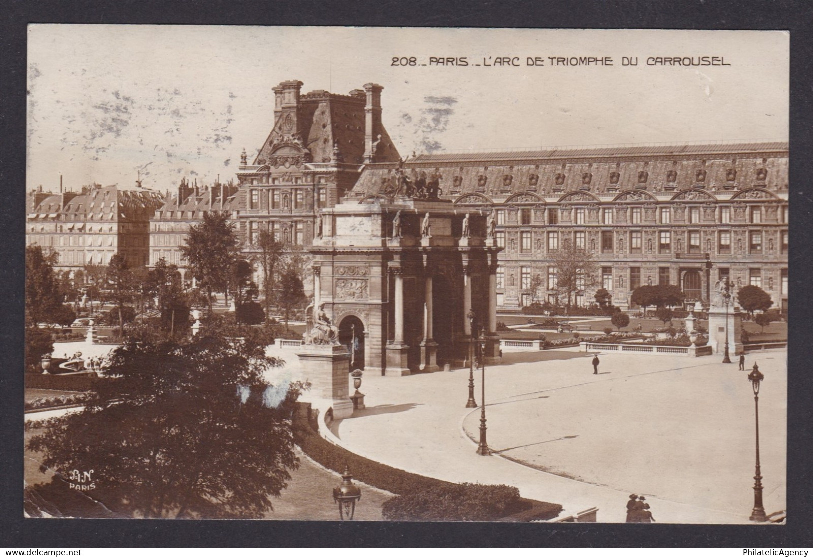 FRANCE, Postcard RPPC, Paris, Arc de Triomphe du Carrousel