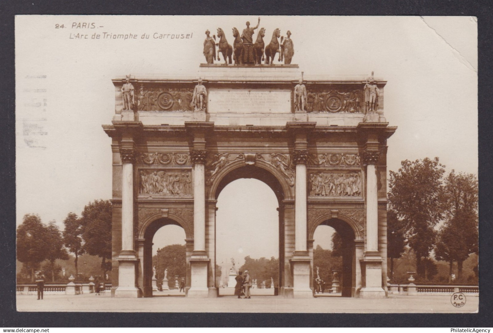 FRANCE, Postcard RPPC, Paris, Arc de Triomphe du Carrousel