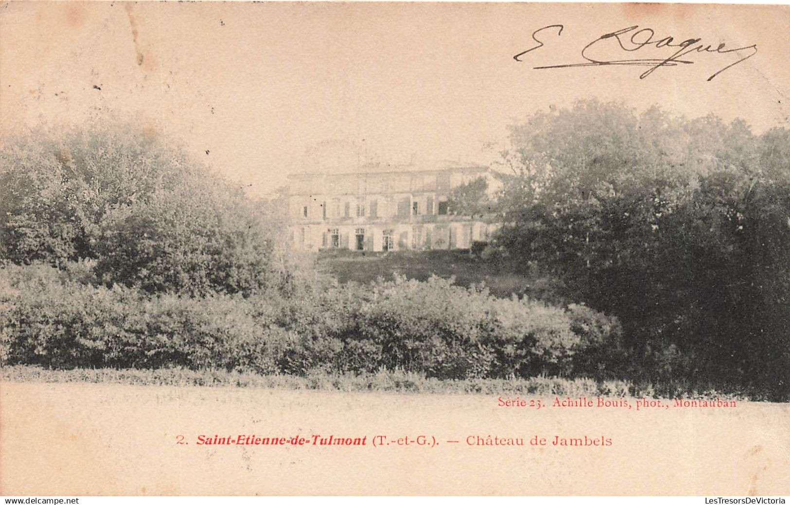 FRANCE - Sainte Etienne de Tulmont - Château de Jambels - Vue sur la façade - Carte postale ancienne