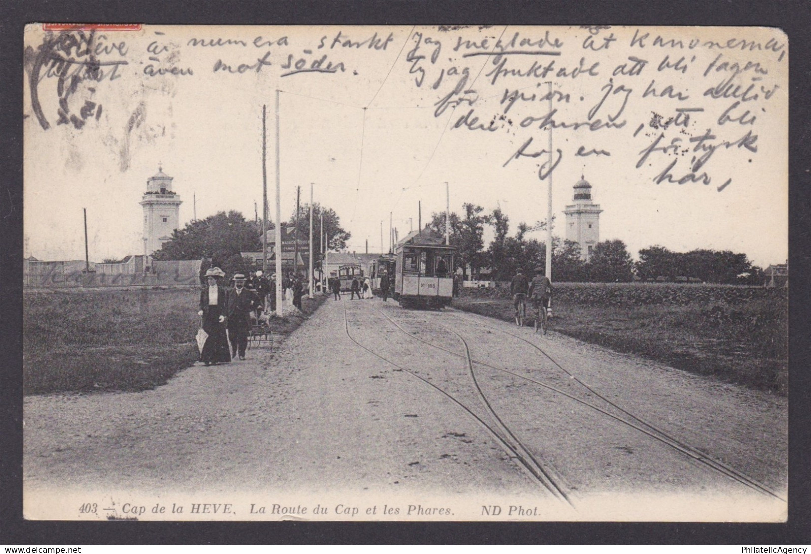 FRANCE, Vintage postcard, Cap de la Hève, The Cape Road and the Lighthouses