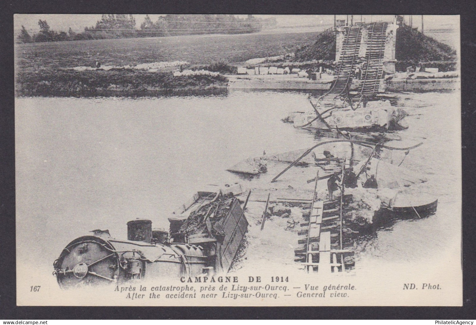 FRANCE, Vintage postcard, Lizy-sur-Ourcq, After the accident, WWI