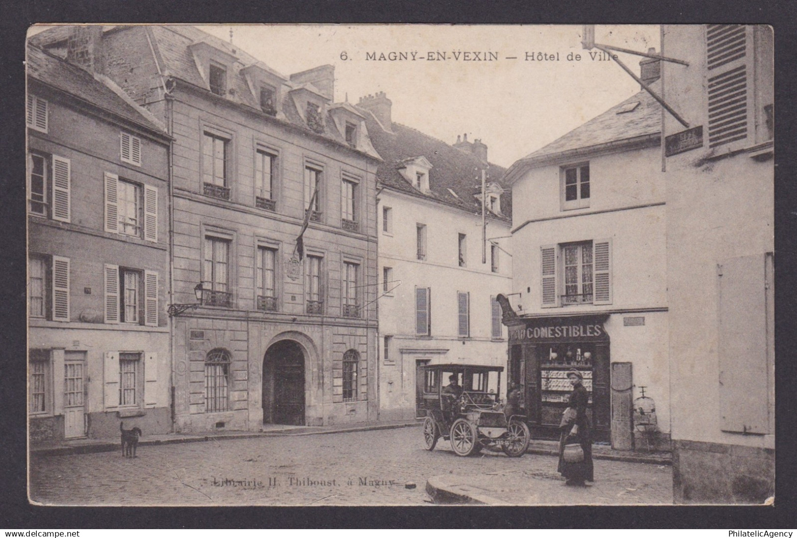 FRANCE, Vintage postcard, Magny-en-Vexin, The Town Hall