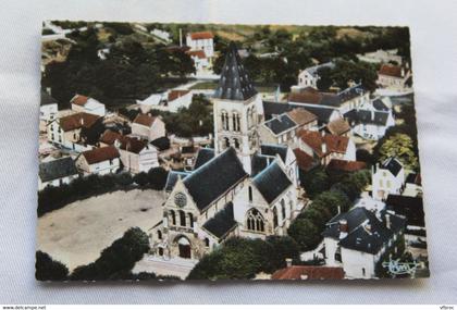 Cpm, Vailly sur Aisne, vue aérienne, l'église, Aisne 02