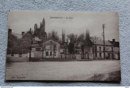 Septmonts, la place, Aisne 02