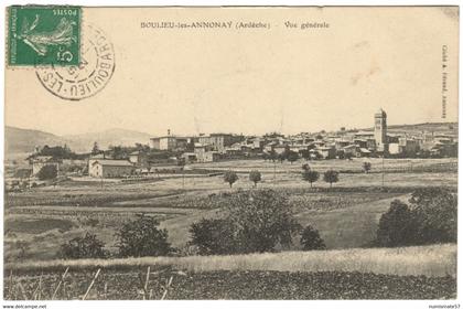 CPA BOULIEU LES ANNONAY - Vue générale - Cliché A. Béraud , Annonay