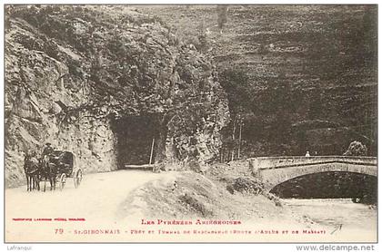 - dept div - ariege -ref CC458 - pont et tunnel de kercabanac ( route d aulus et de massat ) - carte bon etat -