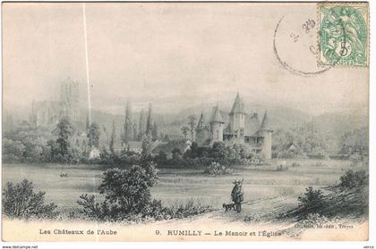 Carte Postale Ancienne de RUMILLY -Le Manoir et l'Eglise