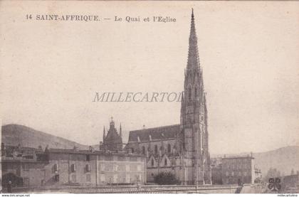 FRANCE - Saint Affrique - Le Quai et l'Eglise