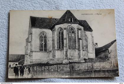 Cpa 1918, Faverolles, l'église, Cantal 15