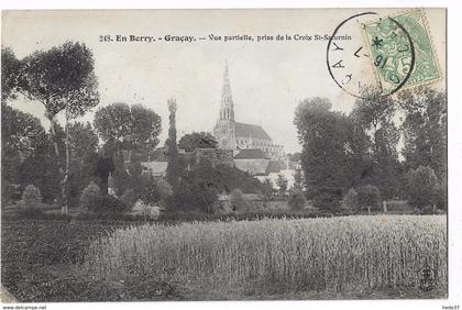 En Berry - Graçay - Vue partielle, prise de la Croix St-Saturnin