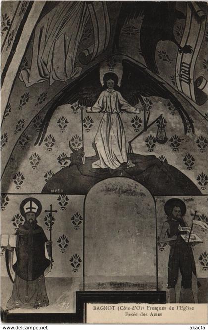 CPA BAGNOT - Fresques de l'Église pesée des Ames (116028)