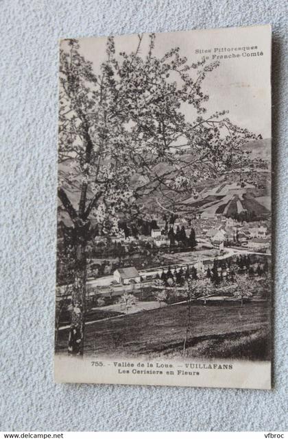 Cpa 1936, Vuillafans, les cerisiers en fleurs, Doubs 25