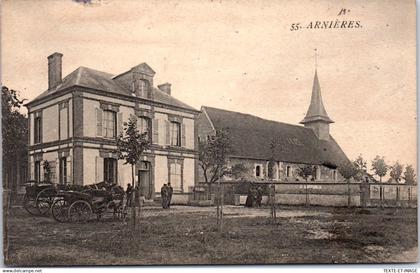 27 ARNIERES - la mairie & l'eglise -