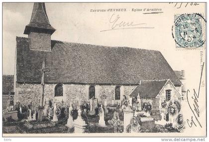 ARNIERES  prés d'Evreux Eglise d'ARNIERES - précurseur timbré excellent état 1903