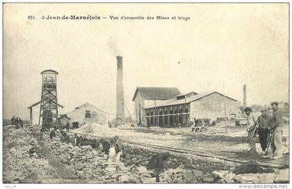 Gard : St Jean de Maruejols, Vue d'Ensemble des Mines et Triage, Belle Animation