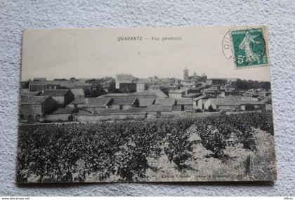 Cpa 1910, Quarante, vue générale, Hérault 34