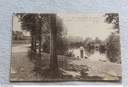 Cpa 1921, Cesson, le tournant de la Vilaine, Ille et Vilaine 35