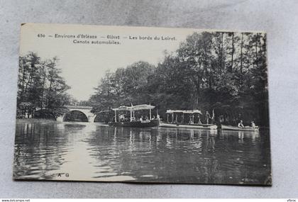 O23, Olivet, les bords du Loiret, canots automobiles, Loiret 45