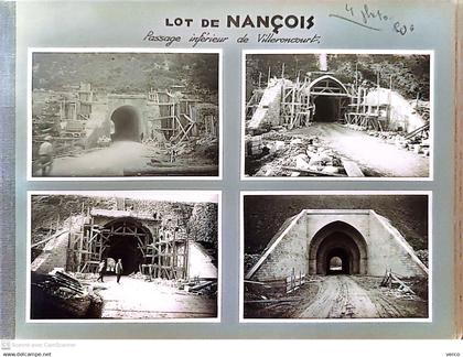 PHOTOS Anciennes  de NANCOIS -  4 Photos Originales 9x13 cm, Passage inférieur de Villeroncourt