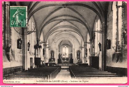 Saint Cornier des Landes - Intérieur de l'Eglise - Edit. HEUZE DUBOIS - 1913