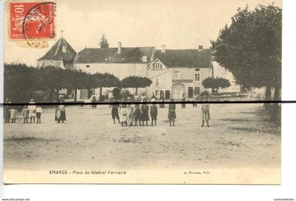 CPA . D70. AMANCE. PLACE DU GENERAL FERRAND . Boulangerie