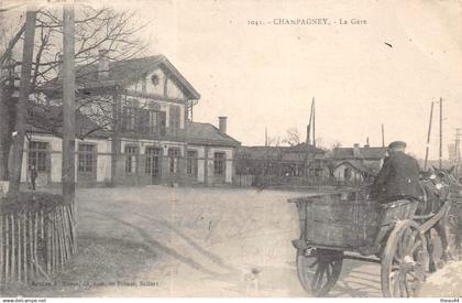 ¤¤   -    CHAMPAGNEY    -   La Gare   -   Chemin de Fer     -   ¤¤