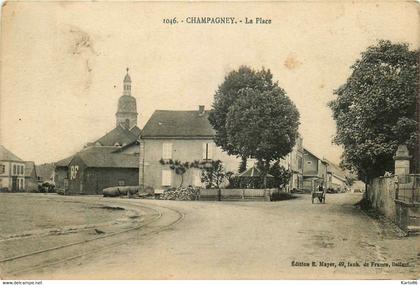 champagney * vue sur le place du village