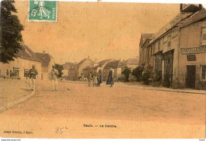 SAULX LE CENTRE ( CARTE TOILEE ET COLORISEE )