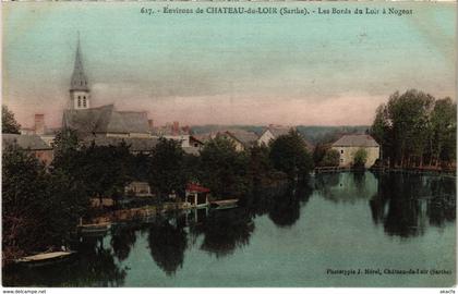 CPA Environs de CHATEAU-du-LOIR - Les bords du Loir a Nogent (112322)