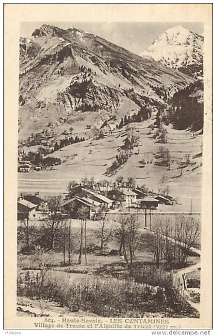 - haute savoie -ref-C61 - tresse - le village et l aiguille du tricot environs les contamines montjoie -